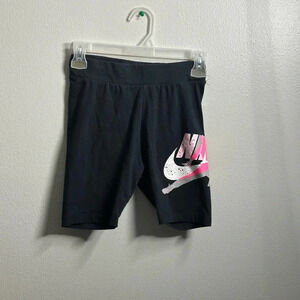 Air Jordan Kids Girls Black Biker Shorts Size L.